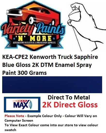 KEA-CPE2 Kenworth Truck Sapphire Blue Gloss 2K DTM Enamel Spray Paint 300 Grams