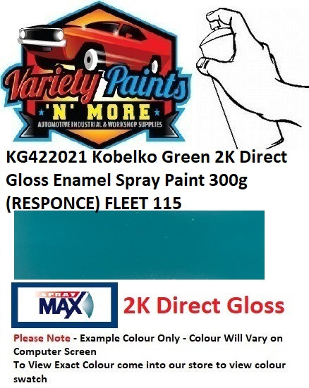 KG422021 Kobelko Green 2K Direct Gloss Enamel Spray Paint 300g (RESPONCE) FLEET 115