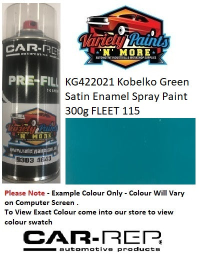 KG422021 Kobelko Green Satin Enamel Spray Paint 300g FLEET 115