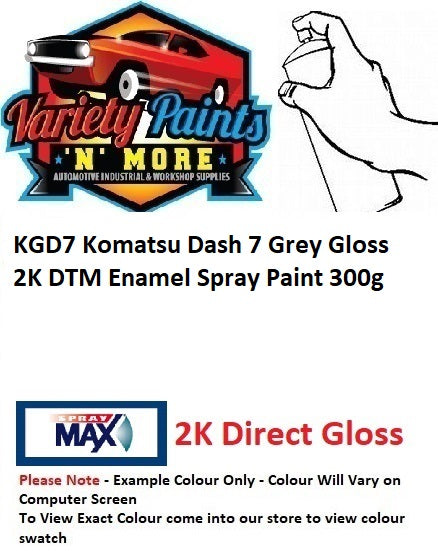 KGD7 Komatsu Dash 7 Grey Gloss 2K DTM Enamel Spray Paint 300g