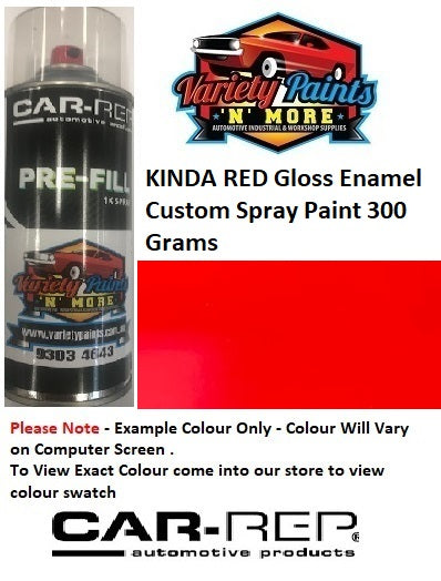 KINDA RED Gloss Enamel Custom Spray Paint 300 Grams