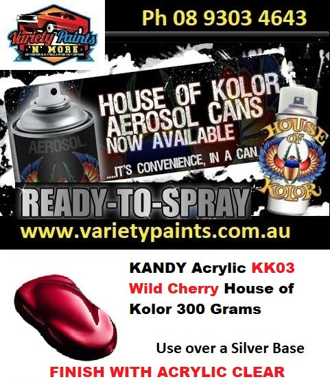 KANDY Acrylic KK03 Wild Cherry House of Kolor 300 Grams 1IS 66A
