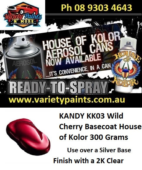 KANDY Basecoat KK03 Wild Cherry House of Kolor 300 Grams