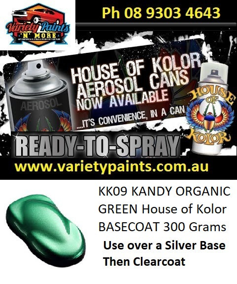 KANDY Basecoat KK09 ORGANIC GREEN House of Kolor 300 Grams 1IS 91A
