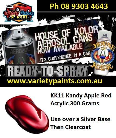 KK11 Kandy Apple Red House of Kolor Acrylic 300 Grams