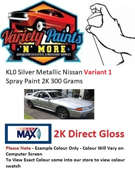 KLO Silver Metallic Suitable for Nissan 2K Variant 1 Aerosol Paint 300 Grams