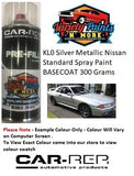 KLO Silver Metallic Suitable for Nissan Basecoat Aerosol Paint 300 Grams 