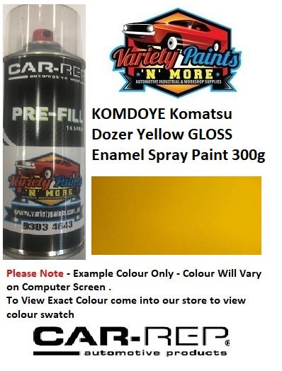 KOMDOYE Komatsu Dozer Yellow GLOSS Enamel Spray Paint 300g