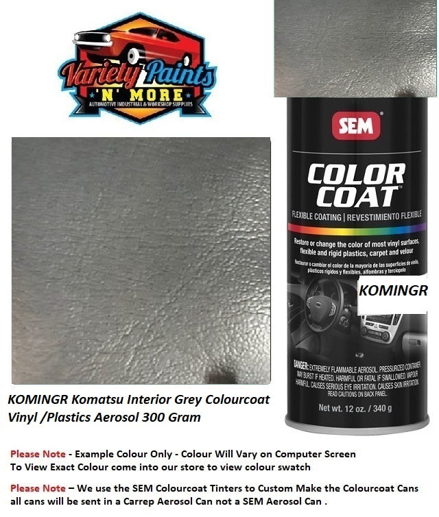 KOMINGR Komatsu Interior Grey Colourcoat Vinyl /Plastics Aerosol 300 Gram