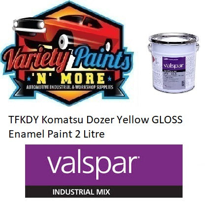 TFKDY Komatsu Dozer Yellow GLOSS Enamel Paint 2 Litre