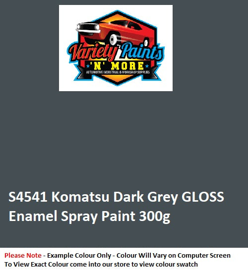 S4541 Komatsu Dark Grey GLOSS Enamel Spray Paint 300g 10IS B14