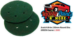 Scotch Brite 150mm Round Disc GREEN Coarse 1 DISC 