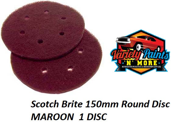 Scotch Brite 150mm Round Disc MAROON  1 DISC