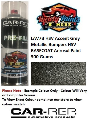 XXJ4B/LAV7B HSV Accent Grey Metallic Bumpers HSV BASECOAT Aerosol Paint 300 Grams