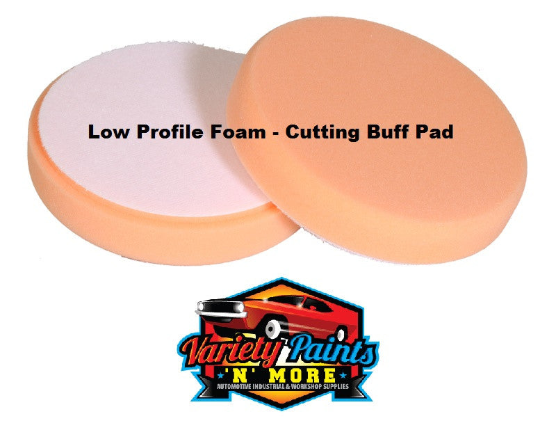 Velocity 150mm Velcro Foam Buff Pad Orange Hard  - Cutting Low Profile