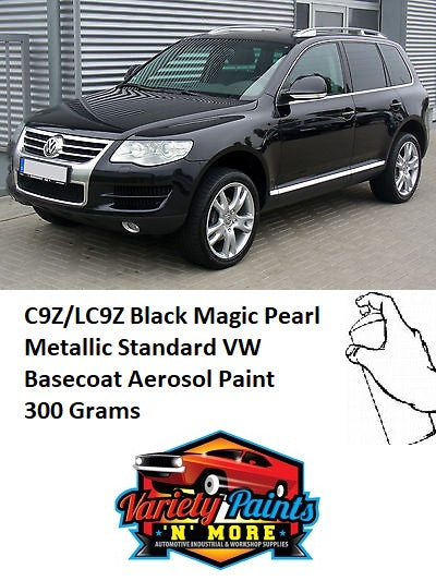 C9Z/LC9Z Black Magic Pearl Metallic VW  Basecoat Aerosol Paint 300 Grams