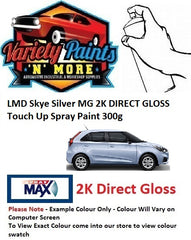 LMD Skye Silver MG 2K DIRECT GLOSS Touch Up Spray Paint 300g 