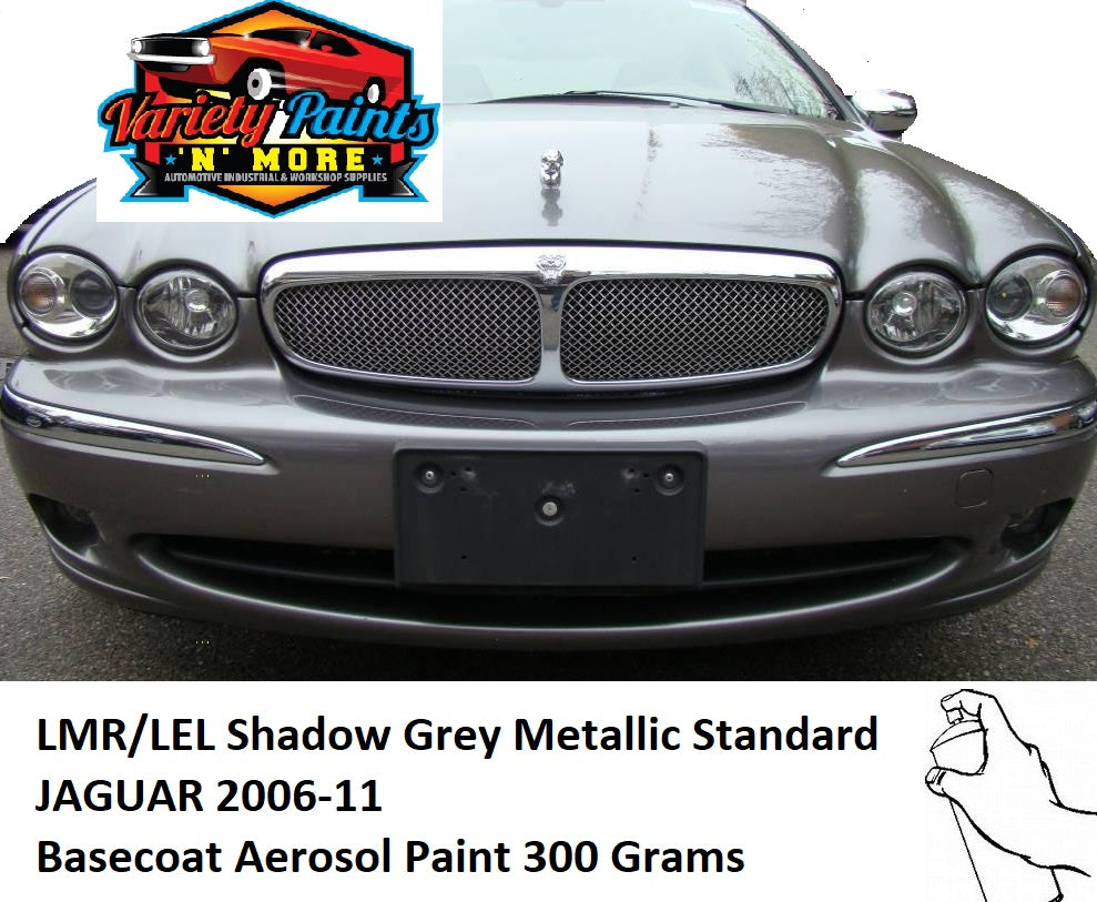 LMR/LEL Shadow Grey Metallic Standard JAGUAR 2006-11 Basecoat Aerosol Paint 300 Grams