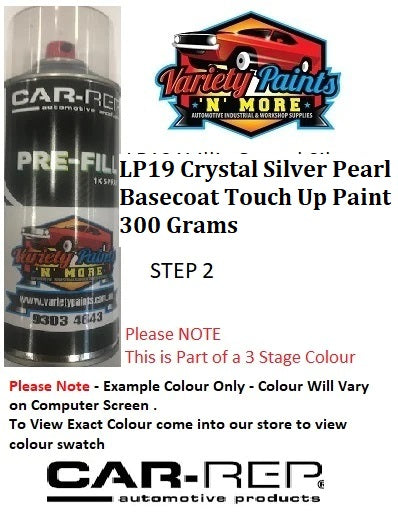 LP19 Crystal Silver Pearl Basecoat Touch Up Paint 300 Grams