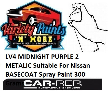 LV4 MIDNIGHT PURPLE 2 METALIC Suitable For Nissan BASECOAT Spray Paint 300 Grams
