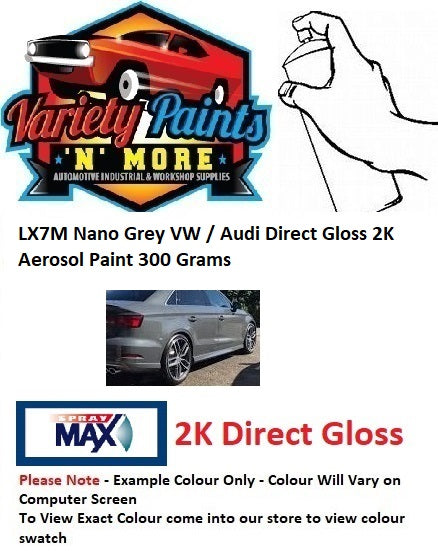 LX7M / X7M Nano Grey VW / Audi Direct Gloss 2K Aerosol Paint 300 Grams