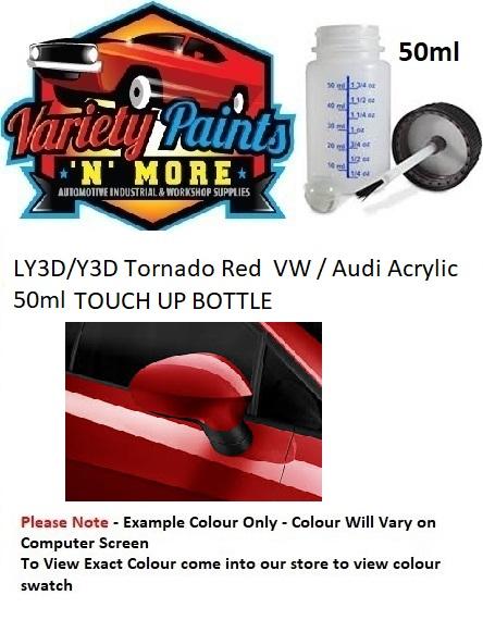 G2G2/Y3D Tornado Red  VW / Audi Acrylic 50ml Touch Up Bottle with Brush
