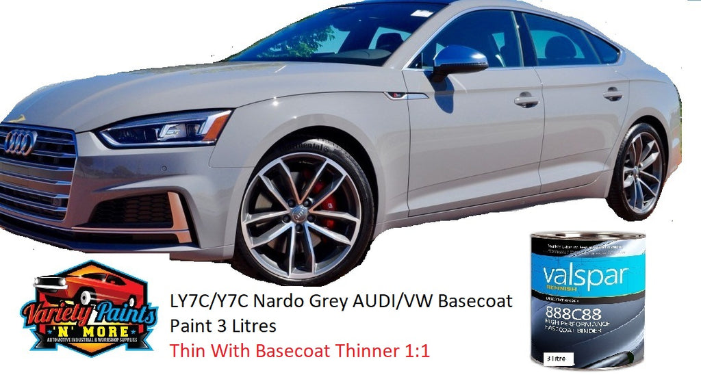 LY7C/Y7C Nardo Grey AUDI/VW Basecoat Paint 3 Litres