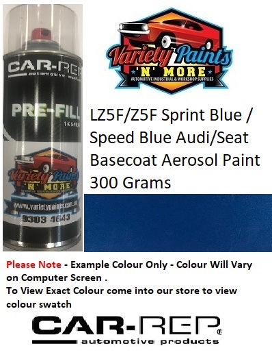 LZ5F/Z5F Sprint Blue / Speed Blue Audi/Seat Basecoat Aerosol Paint 300 Grams