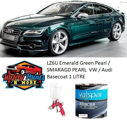 LZ6U Emerald Green Pearl / SMARAGD PEARL  VW / Audi Basecoat 1 LITRE