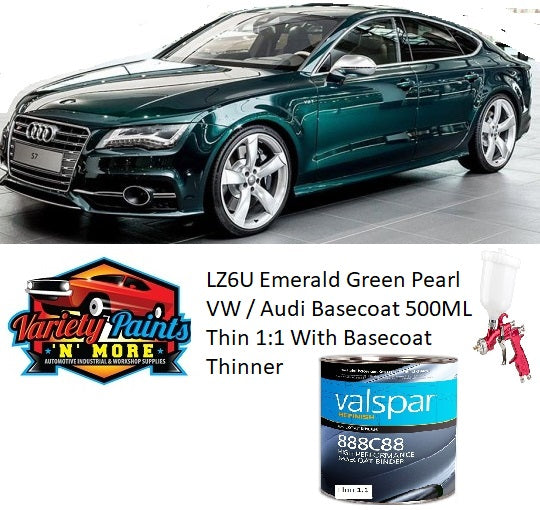 LZ6U Emerald Green Pearl / SMARAGD PEARL  VW / Audi Basecoat 500ML
