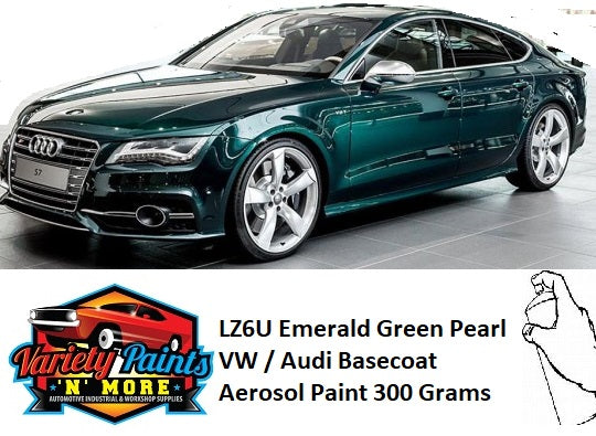 LZ6U Emerald Green Pearl  VW / Audi Basecoat Aerosol Paint 300 Grams