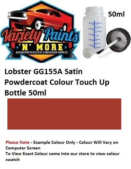 Lobster Red GG155A Satin Powdercoat Colour Touch Up Bottle 50ml