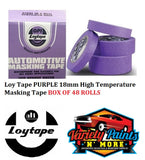 Loy Tape PURPLE 18mm High Temperature Masking Tape BOX OF 48 ROLLS