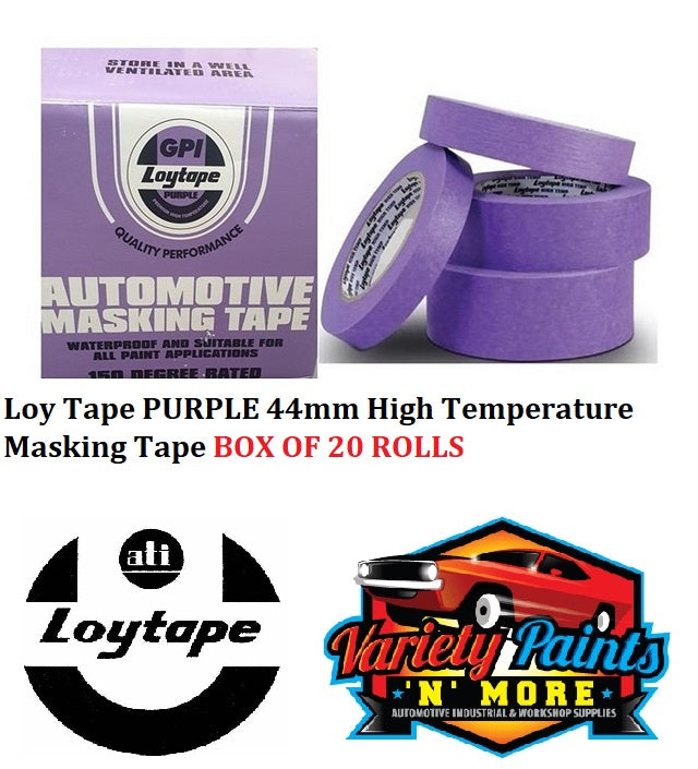 Loy Tape PURPLE 44mm High Temperature Masking Tape BOX OF 20 ROLLS