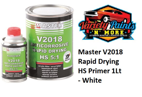Master V2018 Rapid Drying HS Primer 1Lt KIT - White