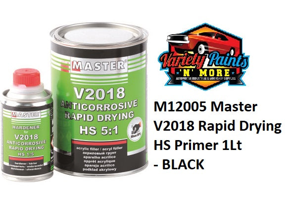 Master V2018 Rapid Drying HS Primer 1Lt KIT - BLACK