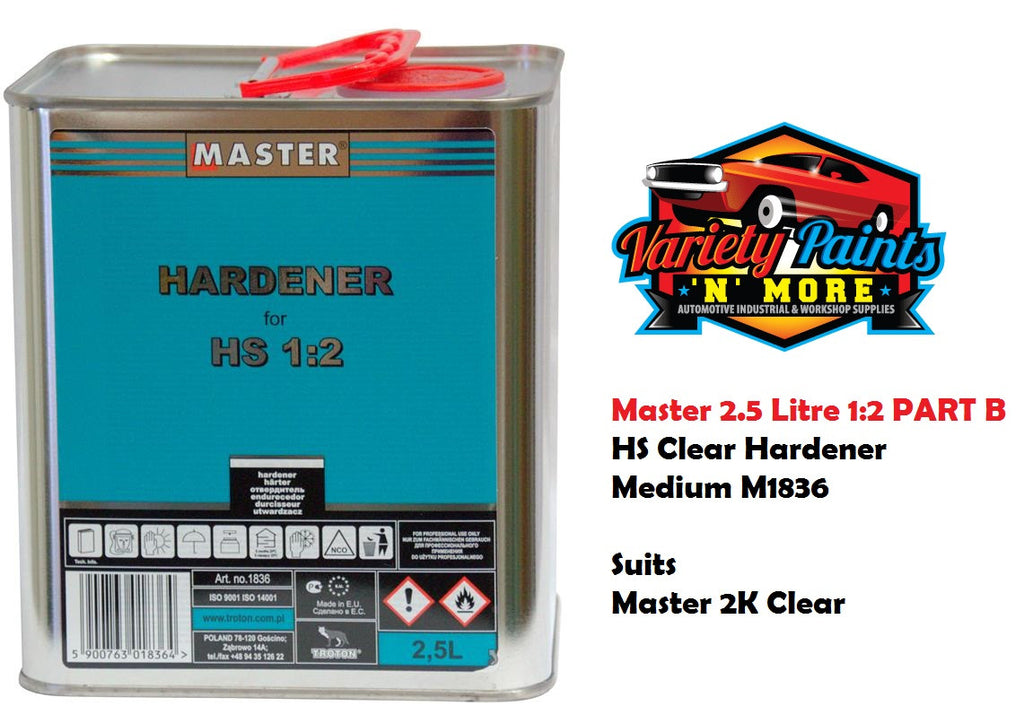 Master 2.5 Litre HS Clear Hardener Medium M1836 1:2