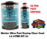 Master Ultra Fast Drying Clear Coat 1.5 LITRE KIT 2:1