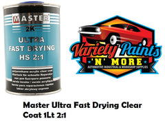 Master Ultra Fast Drying Clear Coat 1Lt 2:1 