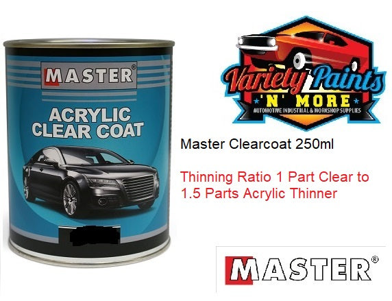 Master Clear Gloss Acrylic Top Coat 250ML
