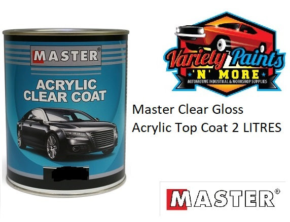 Master Clear Gloss Acrylic Top Coat 2 LITRES