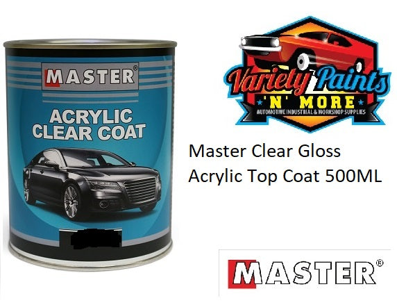 Master Clear Gloss Acrylic Top Coat 500ML