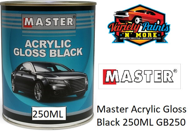 Master Acrylic Gloss Black 250ML GB250