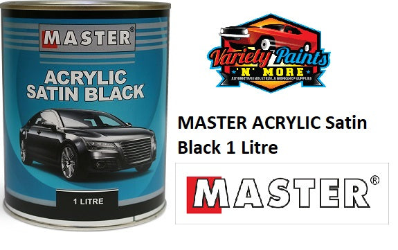 Master Acrylic Satin Black 1 Litre SB1