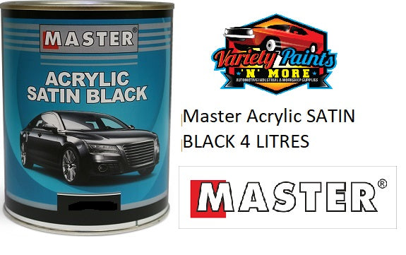 Master Acrylic Satin Black 4 Litre SB4 *