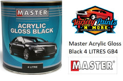 Master Acrylic GLOSS Black 4 Litre GB4
