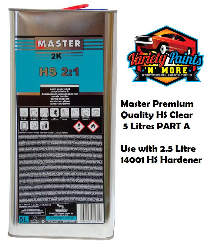 Master Premium HS Clear Coat 5Lt 2:1