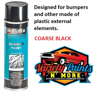 Master Black Bumper Structure Paint 500ml - Coarse