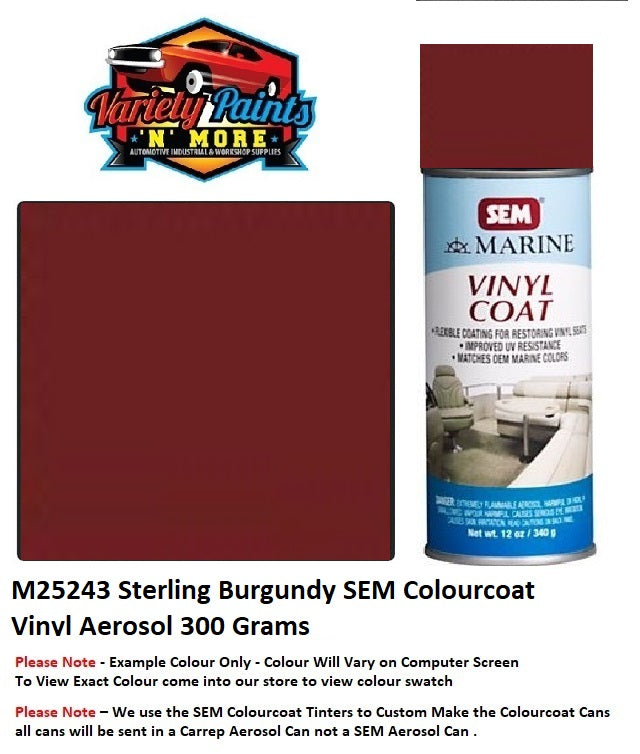 M25243 Sterling Burgundy SEM Colourcoat Vinyl Aerosol 300 Grams