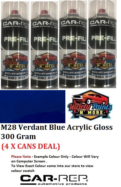 M28 Verdant Blue Acrylic Gloss 300 Gram (4 CAN DEAL)